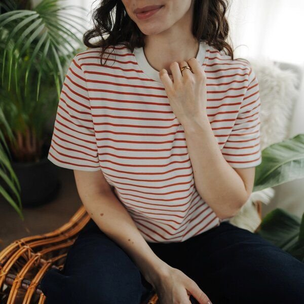 NORDLICHT Heavy T-Shirt gestreift aus Bio-Baumwolle RONJA