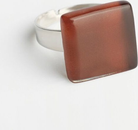 ALEXASCHA Minimalistischer Ring aus Glas, klein | PUREFORM