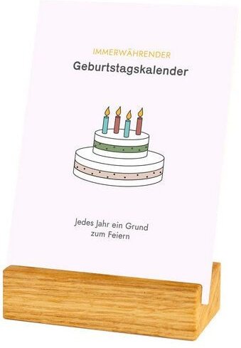 klotzaufklotz Geburtstagskalender mit Karten "Minimalist"