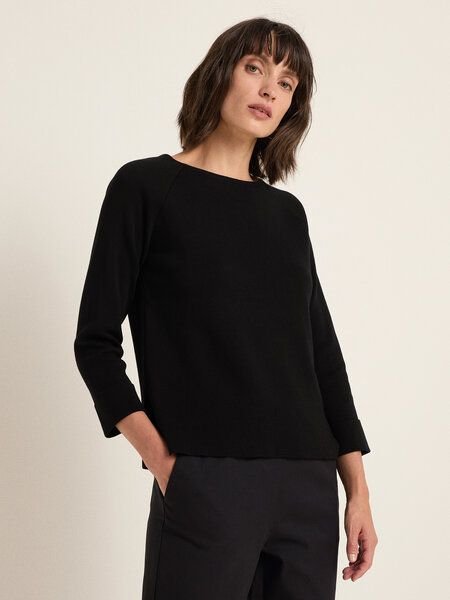 LANIUS Pullover in Punto Milano aus Bio-Baumwolle