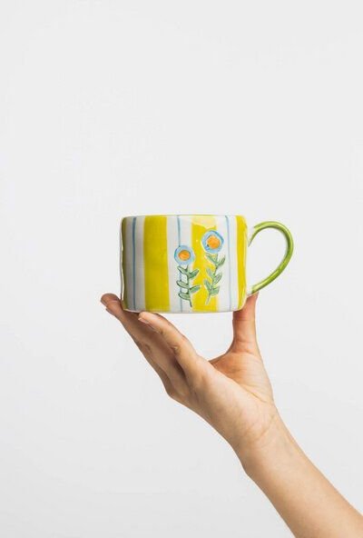 TRANQUILLO Tasse LINQUA handbemalt (POR845, POR846, POR847)