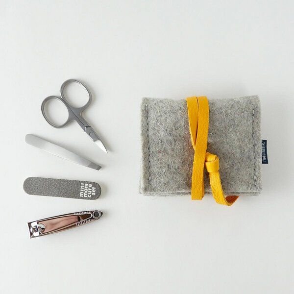 matilda k. manufaktur mini-maniküre-set 'jacob' aus Wollfilz hellgrau
