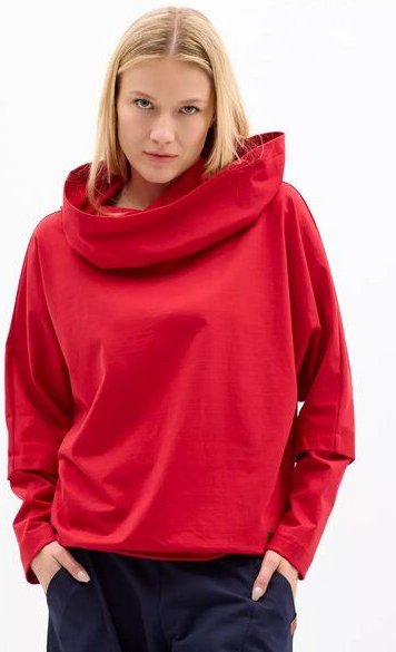 Thumbnail - Hoodie Chillin – Sweatshirt mit hohem Kragen und Kapuze – Baumwolle – Farbenfroher einzigartiger Print von KOKOworld – 1...