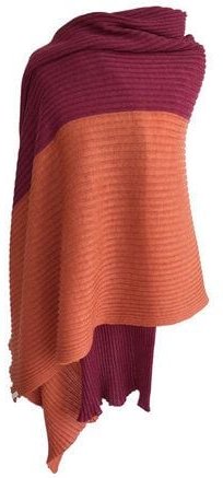 austriandesign.at RippenStola zweifärbig aus extrafeiner Merinowolle