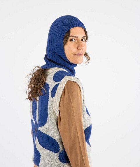 Matona Gestrickte Sturmmaske für Kinder, Frauen und Männer aus Bio-Baumwolle und Lammwolle / Balaclava