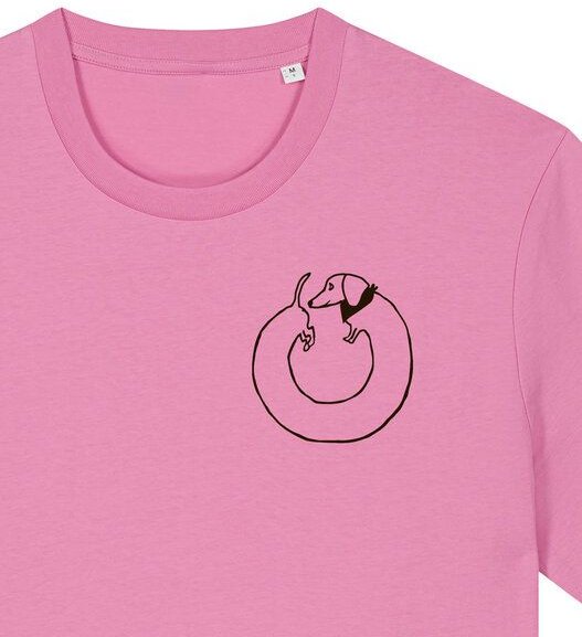 päfjes Dackel Hund Kreis Po - Unisex Männer T-Shirt Bio & Fair