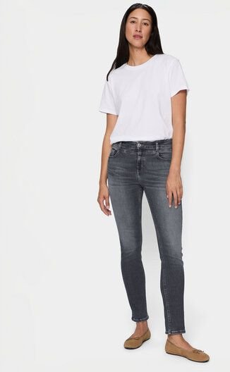 Thumbnail - FUTURE:PEOPLE. 09:01 SLIM FIT PEOPLE - MID WAIST- Damen Jeans aus weichem Stretch-Denim aus Bio-Baumwoll-Mix (30901 0 10...