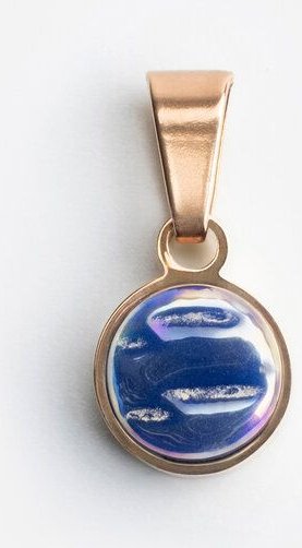 ALEXASCHA Kettenanhänger aus Glas | Mix & Match Charms | Roségold