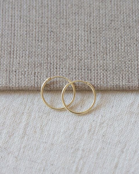 pikfine Minimalistische Creolen "Franka" 3 Größen // vergoldet