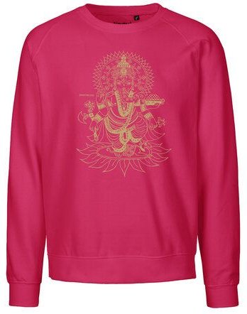 Peaces.bio - handbedruckte Biomode Bio Damen-Sweatshirt Loose Fit Ganesha
