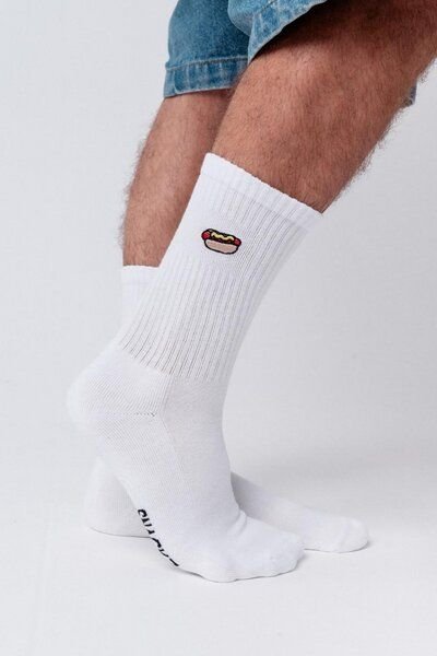 SNACKZ Hot Dog | Bestickte Bio Baumwoll Socken
