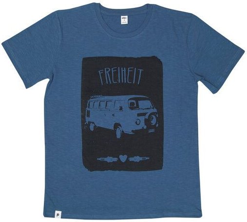 päfjes Bus Freiheit Vanlife - Fair gehandeltes Männer T-Shirt - Slub