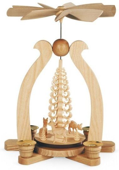 Thumbnail - Müller Seiffen Bogenpyramide Rehe für 4 Pyramidenkerzen