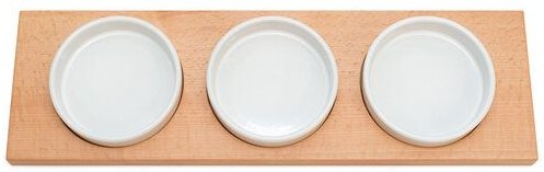 klotzaufklotz Servierschalen mit Holztablett