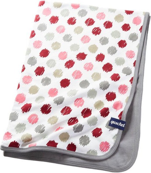 quschel Babydecke Kuscheldecke 100% Bio-Baumwolle 75x100cm + Geschenkschachtel
