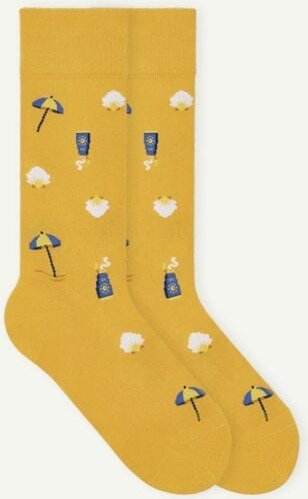 von Jungfeld Gemusterte Socken mit Sonnencreme Icon