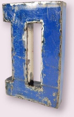 Moogoo Creative Africa Buchstabe "D" aus recycelten Ölfässern | 22 oder 50 cm | verschiedene Farben | Upcycling | handge...