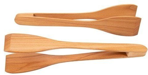 ReineNatur Servierzange/Salatzange aus Kirschholz geölt 30 cm lang