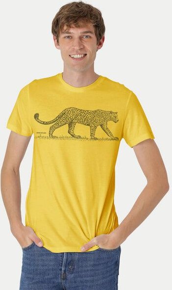 Peaces.bio - handbedruckte Biomode Bio Fit T-Shirt Leopard Herren