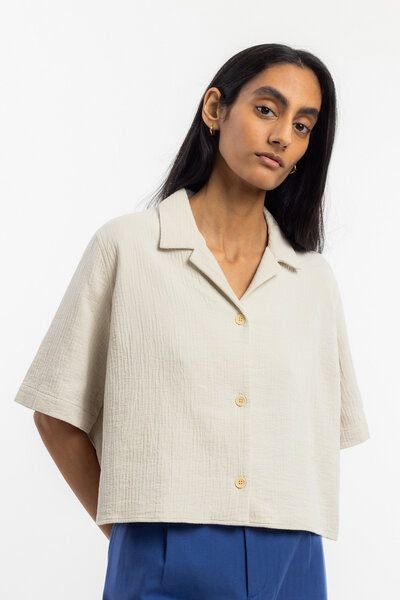 Rotholz Kurzes Bowling Shirt Bio Baumwolle