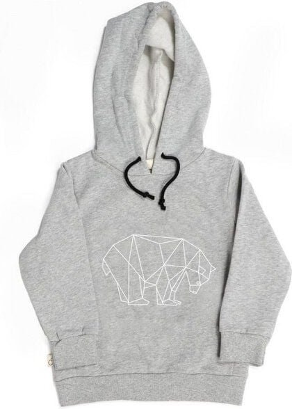 CORA happywear Kinder Sweater aus Bio-Baumwolle "Ivo" | grau mit Druck