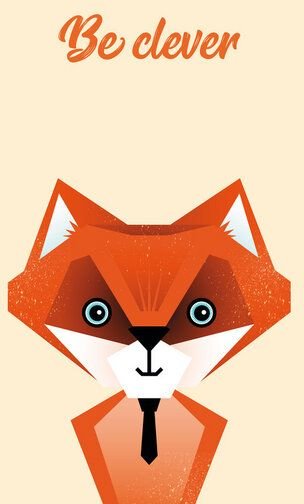 Photocircle Poster / Leinwandbild - Be Clever Fuchs – Illustration für Kinder