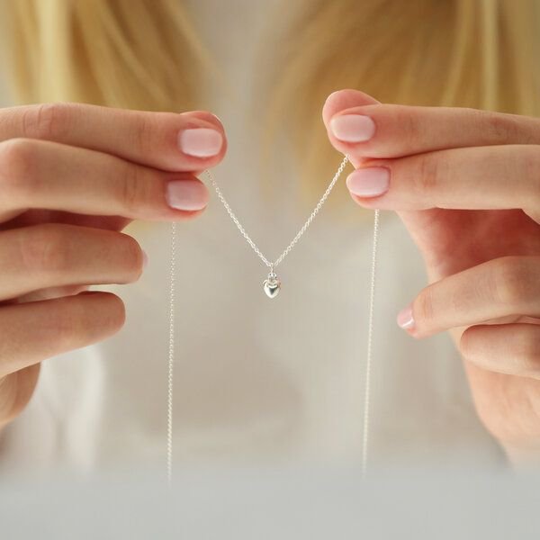 BELLYBIRD Jewellery Halskette - kleines Herz, Anhänger/ Silber/ Silber emailliert