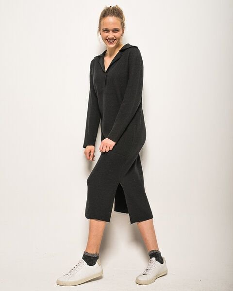 Thumbnail - Alma & Lovis Legeres Maxikleid aus Bio-Wolle (kbT) | Walk Polokleid