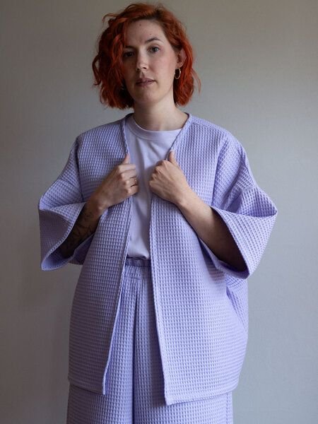 Thumbnail - Ecostories Oversize Kimono Waffel