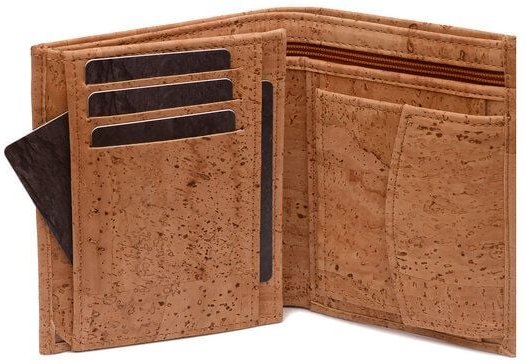 Simaru Kork Portemonnaie Herren, Männer Geldbeutel mit RFID Schutz Geldbörse für Karten, Scheine etc.