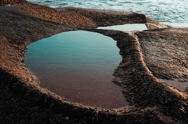 Photocircle Poster / Leinwandbild - Sunset Pool