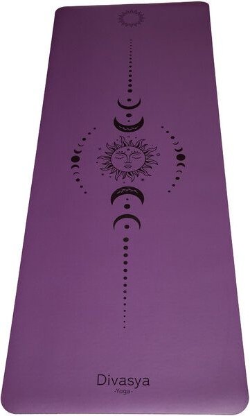 Divasya Yogamatte Naturkautschuk | rutschfester japanischer Grip | 6 Farben | Gurt & Hülle