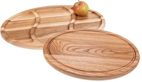 ReineNatur Schale und Schneidebrett 2 in 1 aus Eichenholz - Größe: 25x35x2,1 cm