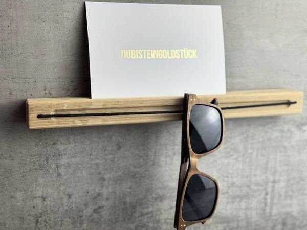 Portia by Callidus Designs Brillenhalter Eichenholz – Wandaufbewahrung mit Gummiband | Aufhängung mit und ohne Bohren mö...