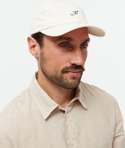 Givn Berlin Dad Cap GBTIM (PAPER PLANE) aus Bio-Baumwolle mit Stickerei - Off White