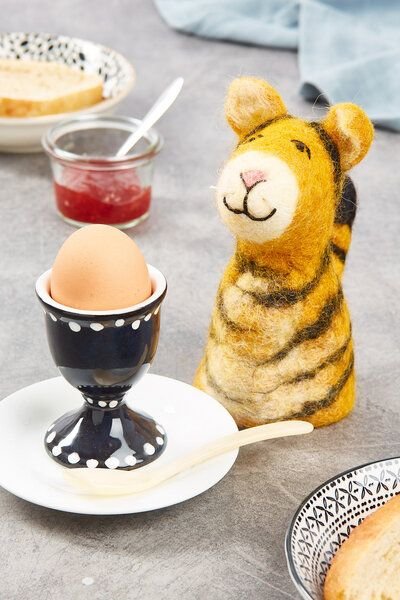 short'n'pietz Tiger als Filz Eierwärmer