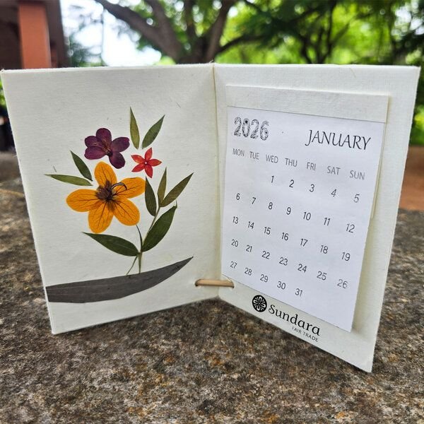 Sundara Nachhaltiger Jahres-Tischkalender 2026 BLOOMING NATURE