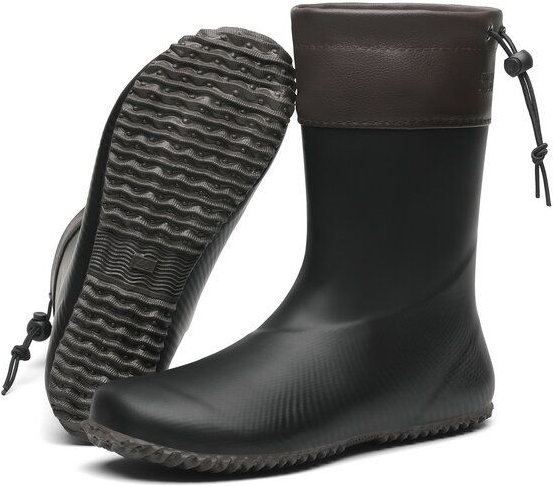 SAGUARO Gummistiefel Barfußschuhe vegan Winter Regen Stiefel Naturkautschuk gefüttert