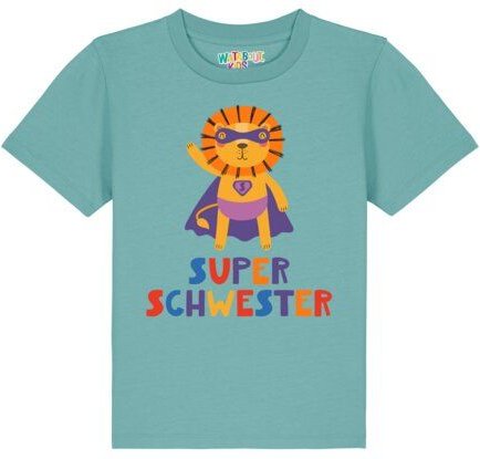 watabout.kids T-Shirt Kinder Löwe Superschwester