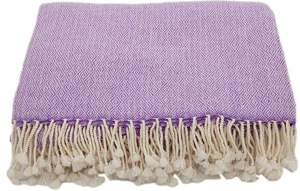 Frida Feeling Decke (100% Wolle) mit Diamantmuster