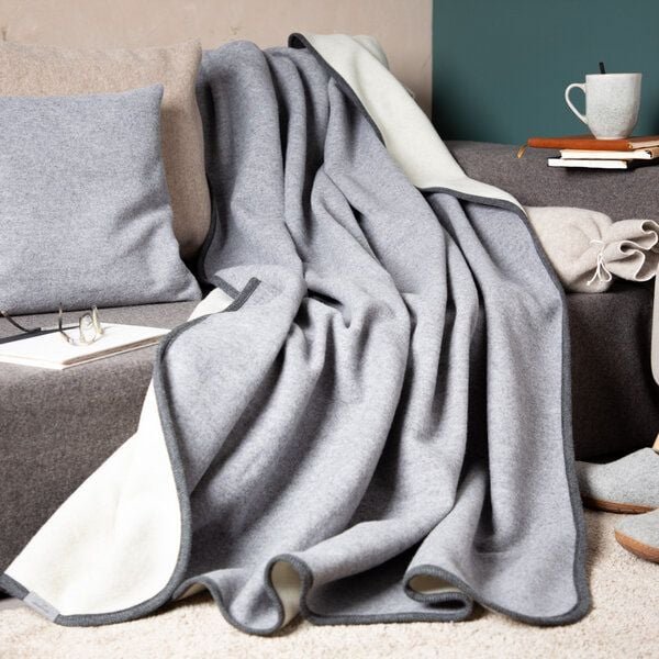 nahtur-design Lodendecke | Warme Wolldecke | Kuscheldecke aus 100% Schurwolle