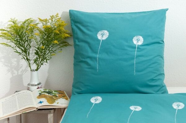 Hirschkind Bio-Kopfkissenbezug 'Pusteblumen'