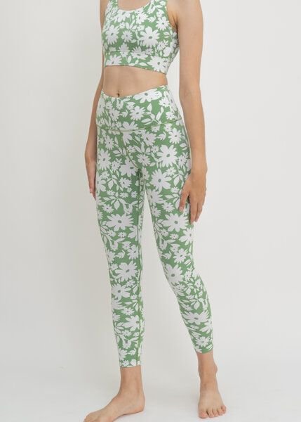 boochen Surf & Yoga Highwaist Leggings mit Moonflower Print