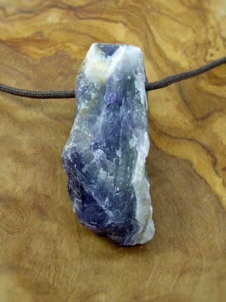 Thumbnail - OneWorldMinerals Amethyst Spitze, Edelstein-Anhänger, Sambia, Natur pur!