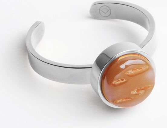 ALEXASCHA Größenverstellbarer Ring mit Stein | Silber