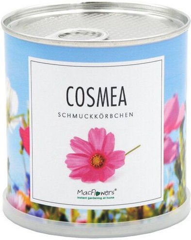 MacFlowers Blumengrüße - Echte Schmuckkörbchen - Cosmea Mix in der Dose