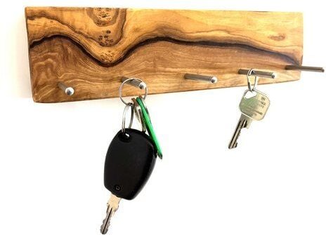 Olivenholz erleben Schlüsselbrett Olivenholz pur