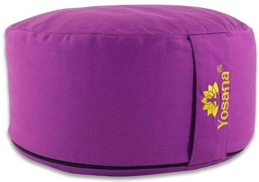 Yosana Yogakissen XL, 35cm rund, Meditationskissen mit Deutscher Bio-Dinkelspelzen Füllung