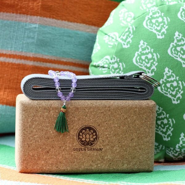 Yogablock KORK NATUR Standard Lotus Design® - 23x12x7,5 cm