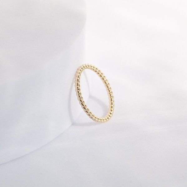 Eppi Silberner geflochtener Ring Twisty